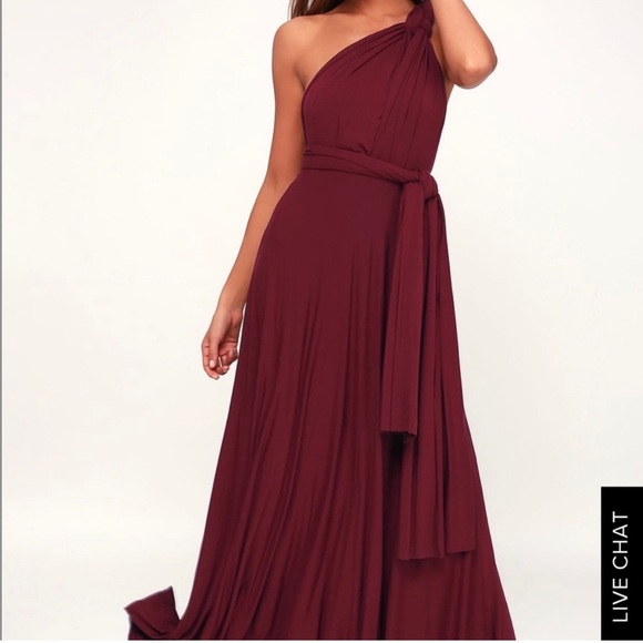 Burgundy Convertible Maxi Dress - Picture 4 of 7